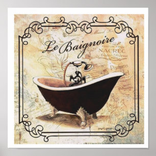 AFFICHE « LÀ BAIGNOIRE "