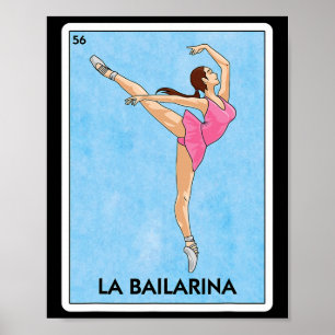 Affiche La Bailarina Mexicain jeu de cartes - Cute Balleri