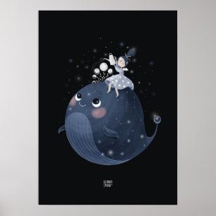 Affiche LA BALEINE DE LA LUNE D'EAU par Alexandra Dikaia