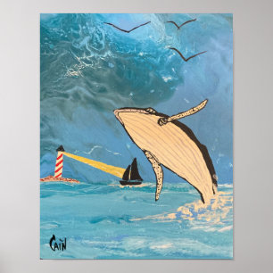 AFFICHE LA BALEINE ET LA LUMIÈRE