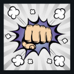Affiche La bande dessinée pop art bulle design. illustrati<br><div class="desc">La bande dessinée de pop art bulle design. Illustration vintage. Vintage Pop Art Punching Poing Poing. art,  boxe,  poing,  hit,  impact,  pop,  protestation,  punch,  action,  agressif,  colère,  en colère,  bleu,  éclat,  affaires,  dessin animé,  caucasien,  serré,  concept,  conflit vintage,  rétro,  illustration, </div>