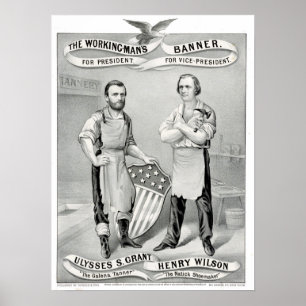 Affiche La bannière de l'ouvrier - Pour le président