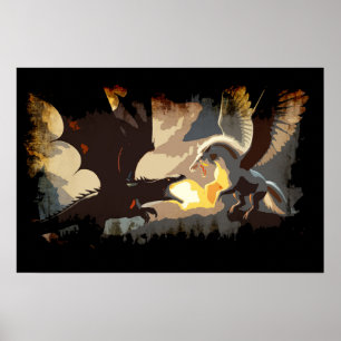 Affiche La bataille commence - Dragon contre Pégase