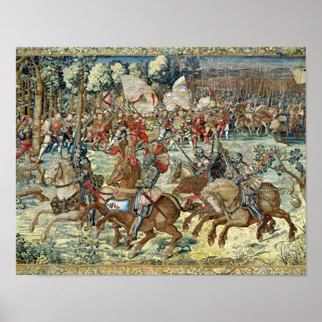 Affiche La bataille de Pavie. L'Avance de Charles V (Devant)
