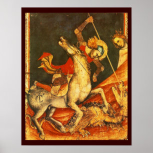 Affiche La bataille de saint Georges avec le dragon