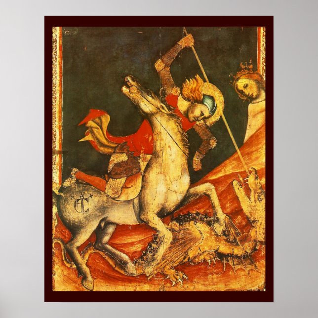 Affiche La bataille de saint Georges avec le dragon (Devant)