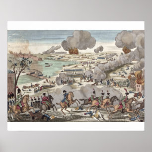 Affiche La bataille de Wagram, le 6 juillet 1809 (gravure)