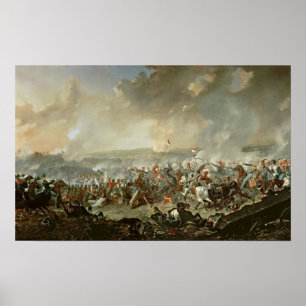 Affiche La bataille de Waterloo, le 18 juin 1815