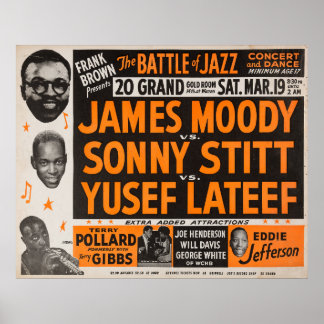 Affiche La bataille du jazz Vintage
