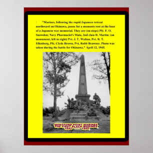 AFFICHE LA BATAILLE POUR L'OKINAWA 1945