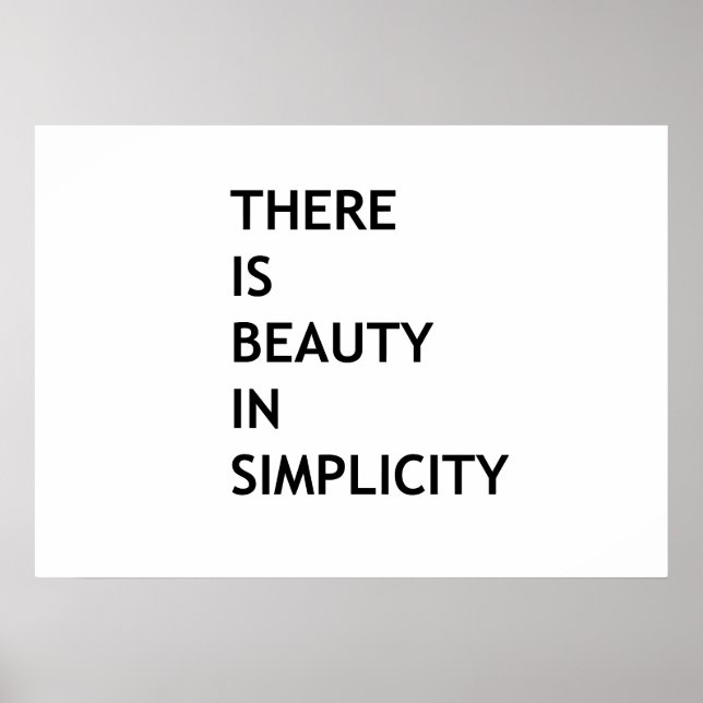 Affiche La beauté dans la simplicité (Devant)
