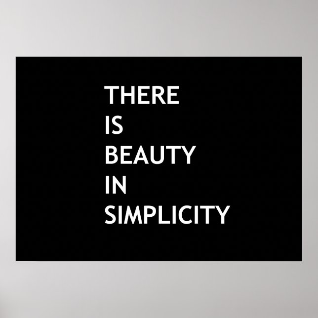 Affiche La beauté dans la simplicité (Devant)