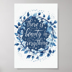 Affiche La beauté en tout ce qui cite la typographie art m