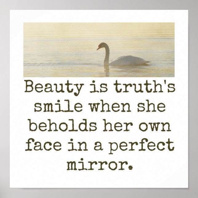 Affiche La beauté est le sourire de la vérité - Citation d (Devant)