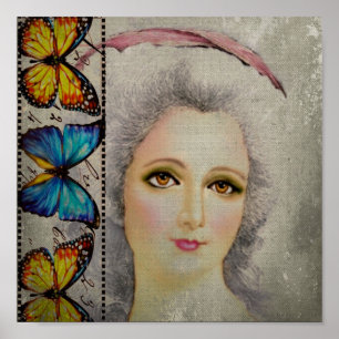 Affiche La beauté et les papillons