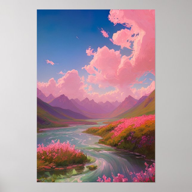 Affiche La beauté majestueuse d'une rivière (Devant)