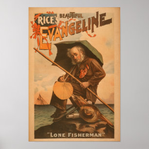 Affiche La belle Evangeline de Rice "Pêcheur solitaire"