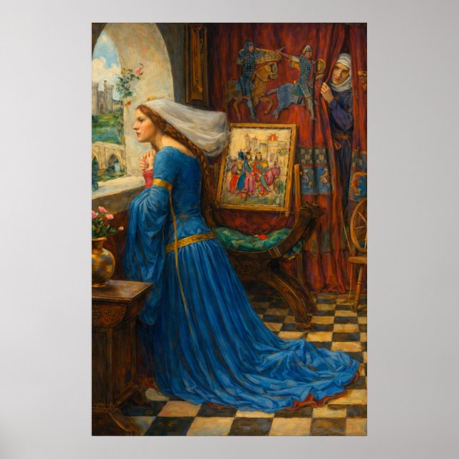 Affiche La belle Rosamund par John William Waterhouse (Devant)
