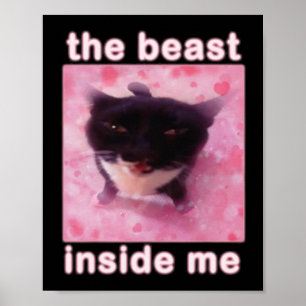 Affiche La Bête En Moi Chat Drôle