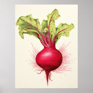 Affiche La betterave audacieuse : Une explosion de la natu