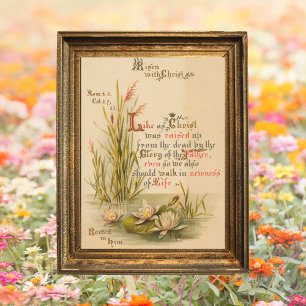 Affiche La Bible catholique chrétienne Christ ressuscité P