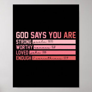 Affiche La Bible Chrétienne Verse Dieu Dit Que Vous Êtes V