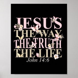 Affiche La Bible chrétienne Verse Foi Dieu Jésus Le Chemin