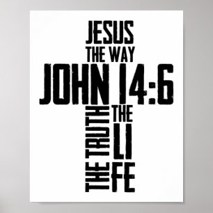 Affiche La Bible chrétienne Verse Jésus Le Chemin Jean 14: