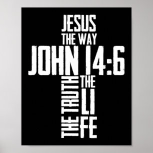 Affiche La Bible chrétienne Verse Jésus Le Chemin Jean 14: