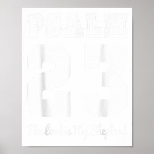 Affiche La Bible chrétienne Verse Psaume 23 Le Seigneur Es