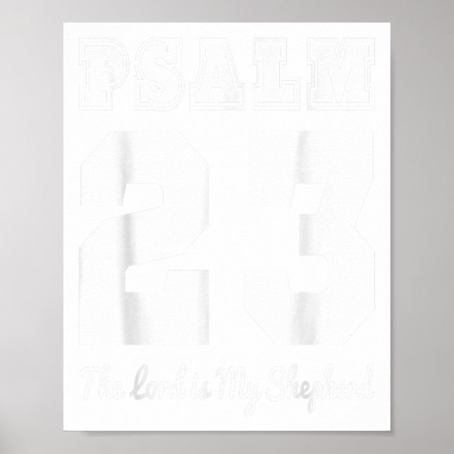 Affiche La Bible chrétienne Verse Psaume 23 Le Seigneur Es (Devant)