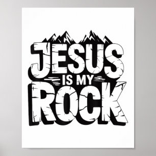 Affiche La Bible Jésus Est Mon Rocher Chrétien