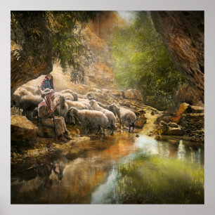 Affiche La Bible - Le Seigneur est mon berger - 1910