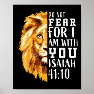 Affiche La Bible Religieuse Chrétienne Verse Dit Lion Peur