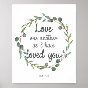 Affiche La Bible Verse L'Amour L'Un L'Autre Comme Je Vous