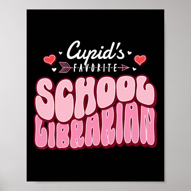 Affiche La bibliothécaire scolaire préférée de Cupidon pou (Devant)