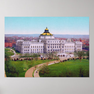 Affiche La Bibliothèque du Congrès - Vers 1902 Photochrom