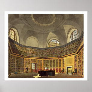 Affiche La bibliothèque du roi, la maison Buckingham, d'ap