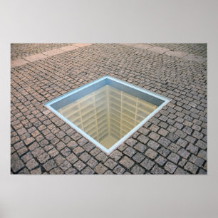 Affiche La Bibliothèque vide, Berlin, Allemagne