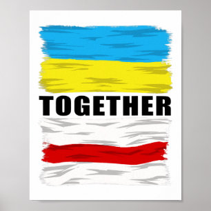Affiche La Biélorussie soutient l'Ukraine pour arrêter la