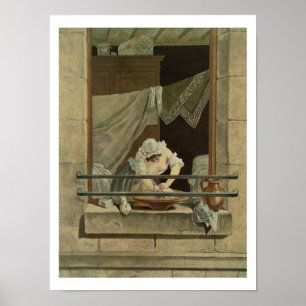 Affiche La blanchisseuse, gravée par J. Laurent Julien (c1