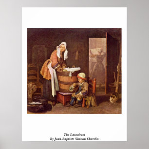 Affiche La blanchisseuse par Jean-Baptiste Simeon Chardin