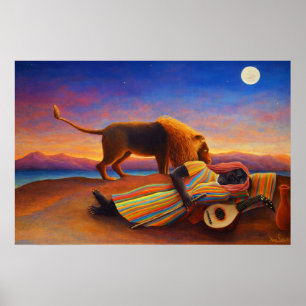 Affiche La Bohémienne endormie d'Henri Rousseau