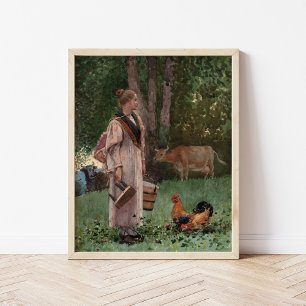 Affiche La bonne de lait   Winslow Homer