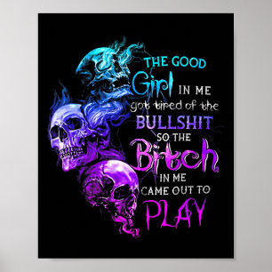 Affiche La Bonne Fille En Moi En A Marre Du Crâne De Taure