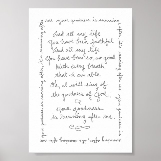 Affiche La bonté de Dieu Imprimer (Devant)