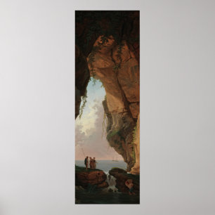 Affiche La bouche d'une grotte (1784) Hubert Robert