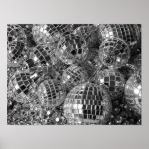 Affiche La boule brillante de disco ornemente la photo