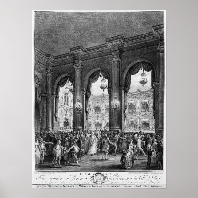 Affiche La boule masquée, le 23 janvier 1782 (Devant)