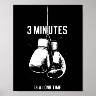 Affiche La boxe 3 minutes c'est long drôle kickboxing B